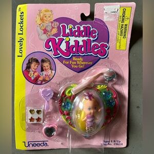 Vintage Liddle Kiddles Lovely Lockets Uneeda mini doll toy jewelry collectible